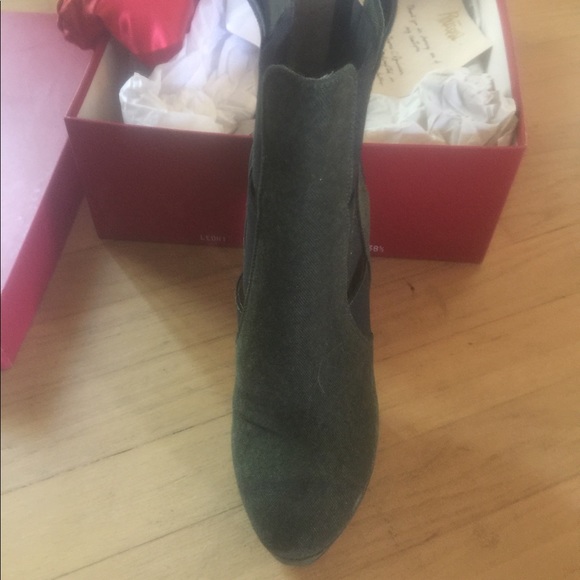 Jerome Rousseau green suede boots - Picture 3 of 5